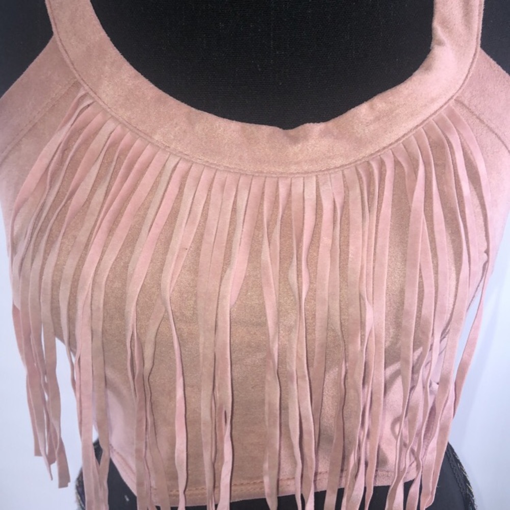 Charlotte Russe fringe crop top